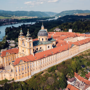 Melk Abbey above the Danube in the Wachau valley