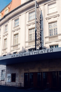 The entrance of the Akademietheater in Vienna.