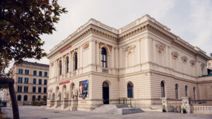 Albertina Modern museum in Vienna, housed in a grand neoclassical building.