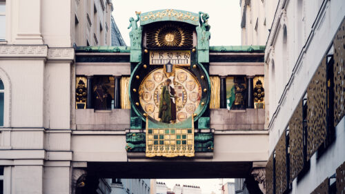 The Ankeruhr in Vienna is a stunning bridge clock that features rotating historical figures.