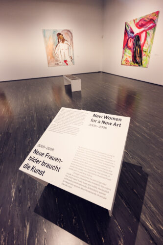 A display titled "New Women for a New Art" at Belvedere 21.