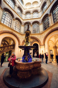 Beautifully ornate architecture of the Ferstel Passage, reflecting Vienna's rich cultural and architectural heritage.