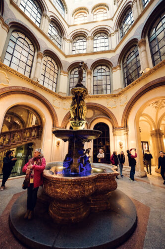 Beautifully ornate architecture of the Ferstel Passage, reflecting Vienna's rich cultural and architectural heritage.
