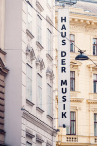 House of Music Sign vertical