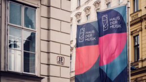 Flags in front of the House of Music