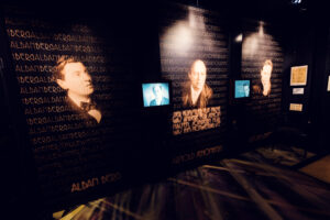 Portraits of composers at the House of Music.