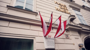 Building Front of the House of Music.