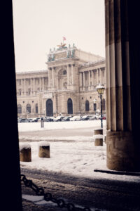 Stunning view through the main gate towards Heldenplatz.