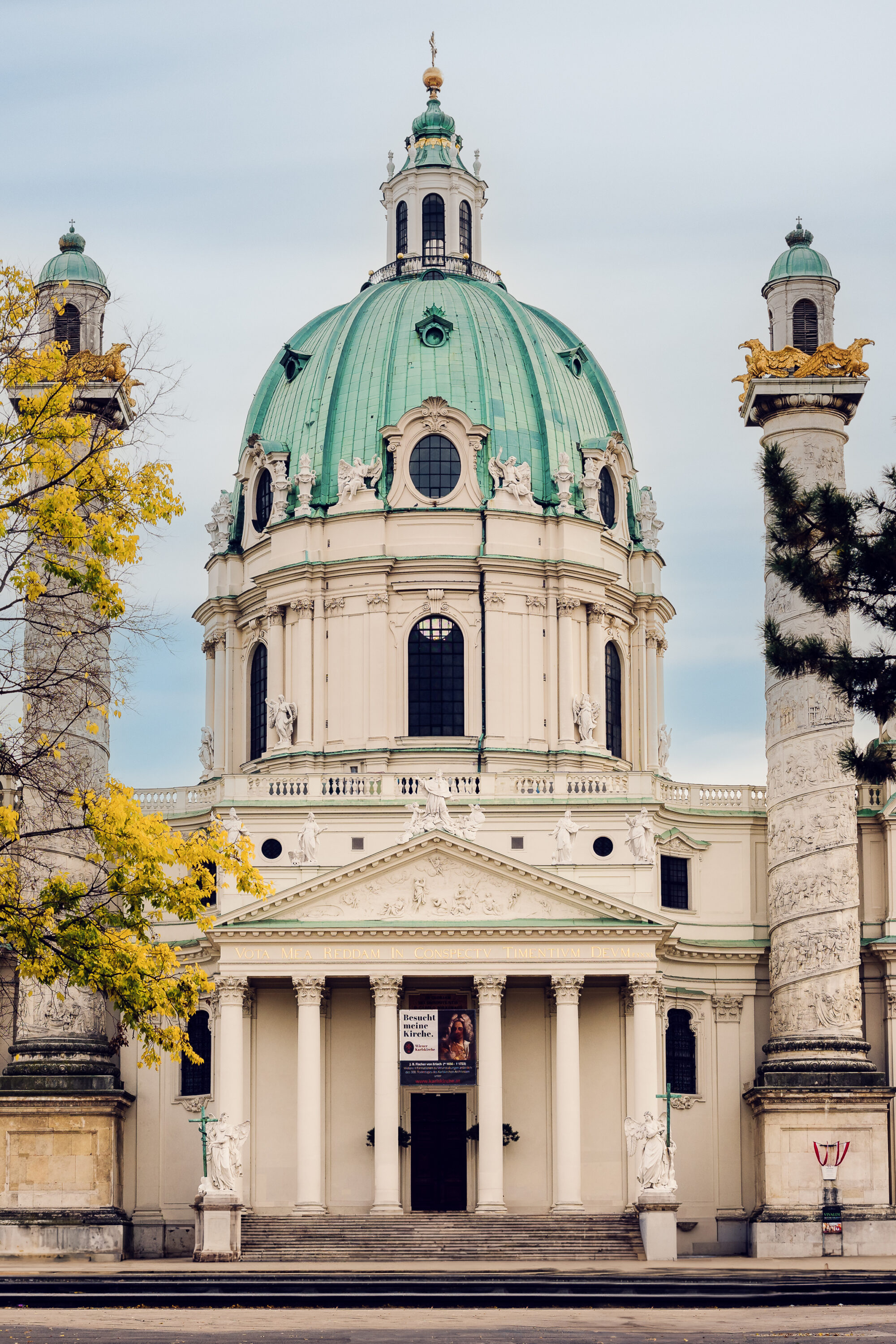 St. Charles Church front view from Karlsplatz