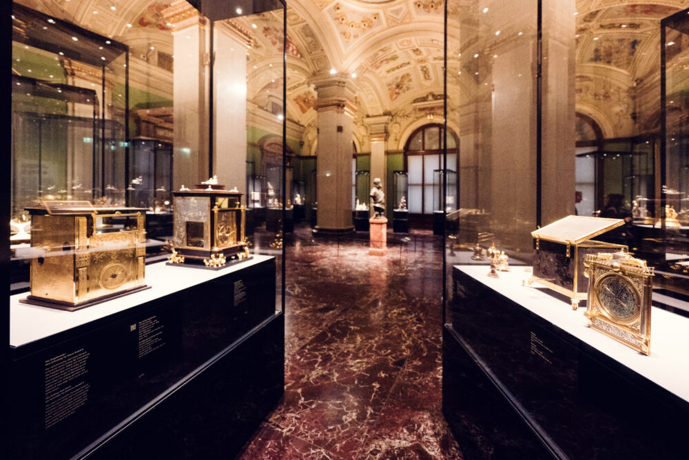 Ball clock, the precursor to today's table clocks, in the Kunsthistorisches Museum Vienna