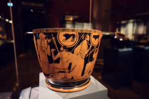 The Great Skyphos by the Brygos Painter, featuring the Ransom of Hector, at the Kunsthistorisches Museum Vienna.