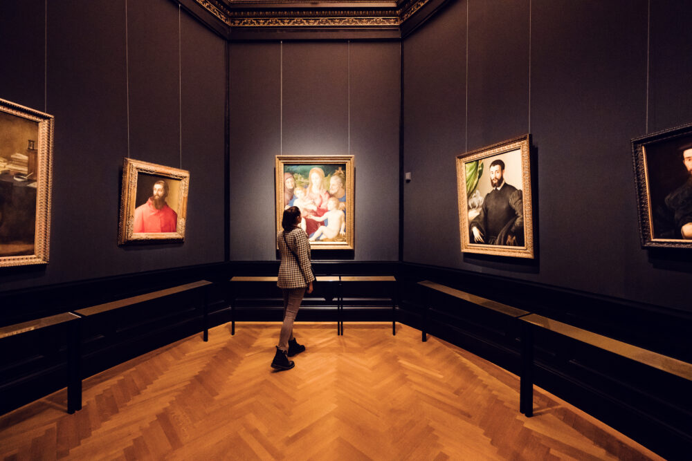 Masterpieces by Florentine artists Agnolo di Cosimo, known as Bronzino, and Francesco de’ Rossi, known as Cecchino Salviati, in Cabinet 8 of the Kunsthistorisches Museum Vienna