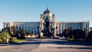 Das Maria-Theresien-Denkmal vor dem Kunsthistorischen Museum Wien