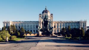 The Maria Theresa Monument in front of the Kunsthistorisches Museum Vienna.