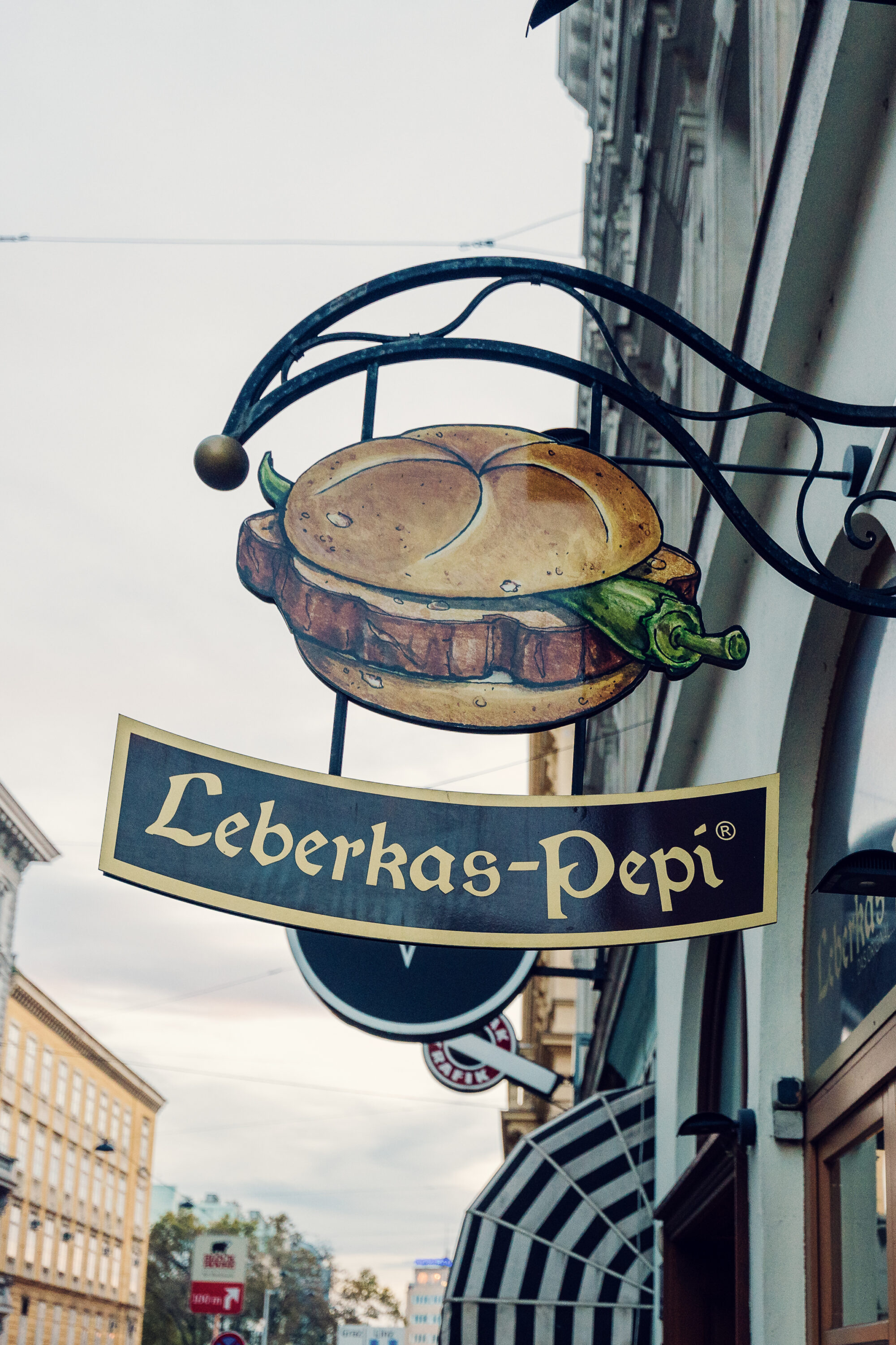 Leberkas-Pepi sign vertical