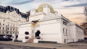 Vienna Secession Building (Wiener Secessionsgebäude) with its distinctive golden dome and Art Nouveau architecture designed by Joseph Maria Olbrich in 1897.