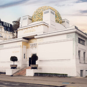 Vienna Secession Building (Wiener Secessionsgebäude) with its distinctive golden dome and Art Nouveau architecture designed by Joseph Maria Olbrich in 1897.