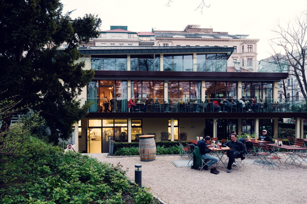 Aerial perspective of Stöckl im Park.