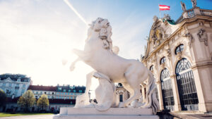 Architectural elements reflecting 18th-century baroque craftsmanship.