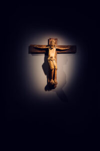 Intimate gallery of religious sculptures at Belvedere Castle.