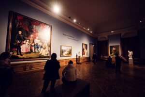 Original parquet flooring at Belvedere Castle patterns creating geometric compositions.