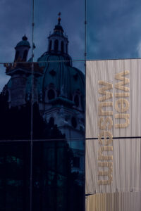 Karlskirche reflection at the Wien Museum