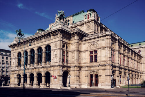 Majestic facade of the Vienna State Opera, an architectural masterpiece in the heart of the city.