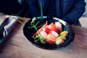 Delectable sushi platter at Augenweide, a culinary delight in Vienna.