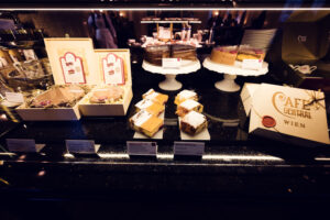 Traditional Viennese pastries at Café Central, a sweet taste of history.