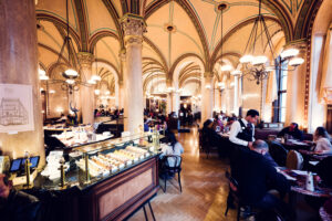 Historic Café Central, a meeting place for Vienna's intellectual elite.