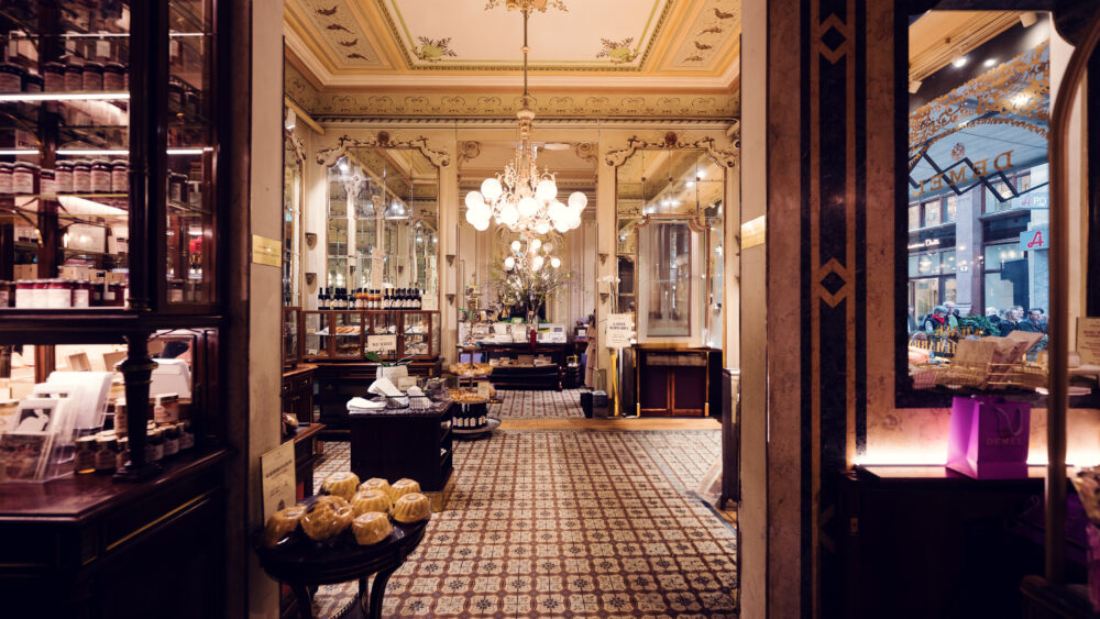 Café Demel's historic charm, paired with its delectable pastries.