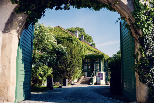 Grand medieval entrance at Pfarrwirt.