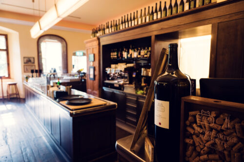 Historic bar area at Pfarrwirt.