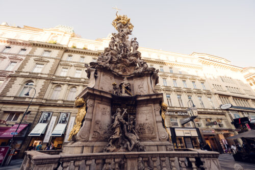 The Pestsäule is a Baroque monument in Vienna, built to commemorate the end of the plague epidemic in 1679.