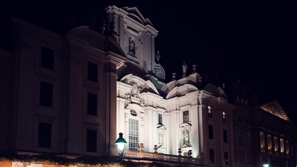 The Church Am Hof is a striking example of Baroque architecture.