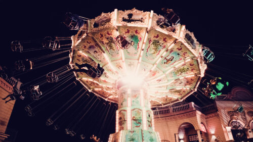 Carousel at Prater Vienna Austria.