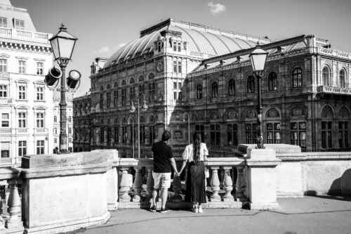 Adriana and Mario at the Albertina terrace viewing at the Vienna State Opera.