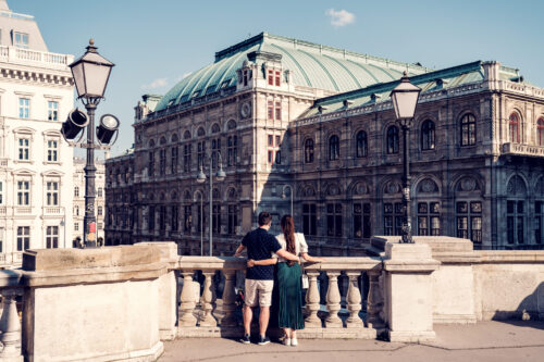 Adriana and Mario at the Albertina terrace viewing at the Vienna State Opera.