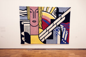 Colorful abstract artwork by Roy Lichtenstein showcased in Albertina Museum.