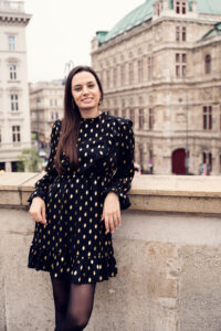 Close-up picture in front of Albertina Museum in Vienna.