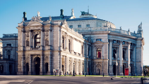 Historic Burgtheater in Vienna, a hub for the performing arts.