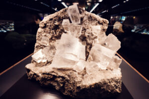 Crystal display at Natural History Museum Vienna (Naturhistorisches Museum Wien).