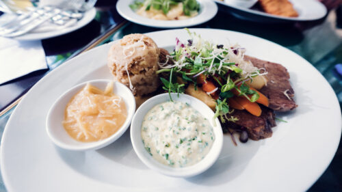 Authentic Viennese cuisine at Brasserie Palmenhaus, offering a taste of Austria's rich culinary heritage.