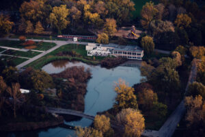 Donaupark Vienna Danube River waterfront with park facilities.