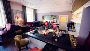 Richly decorated interior space at Gerstner K. u. K. Hofzuckerbäcker, offering a sophisticated Viennese café experience.