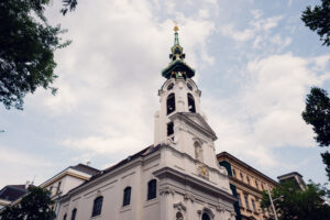 Church along Mariahilfer Straße in Vienna.