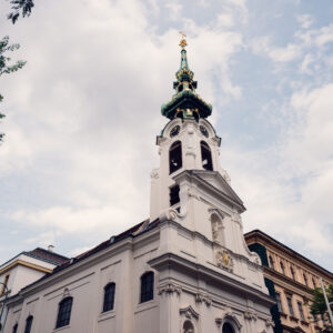 Church along Mariahilfer Straße in Vienna.