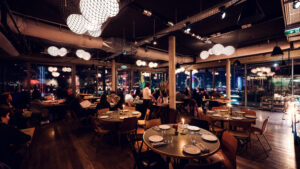 Stunning view of the Prater from Neni am Prater, offering a picturesque backdrop to your meal.