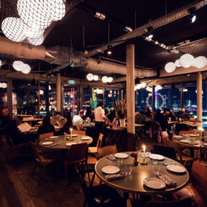 Stunning view of the Prater from Neni am Prater, offering a picturesque backdrop to your meal.