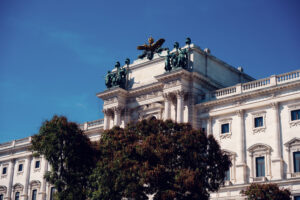 Imposing architecture of the Hofburg Palace, reflecting Vienna's rich imperial legacy and cultural significance.